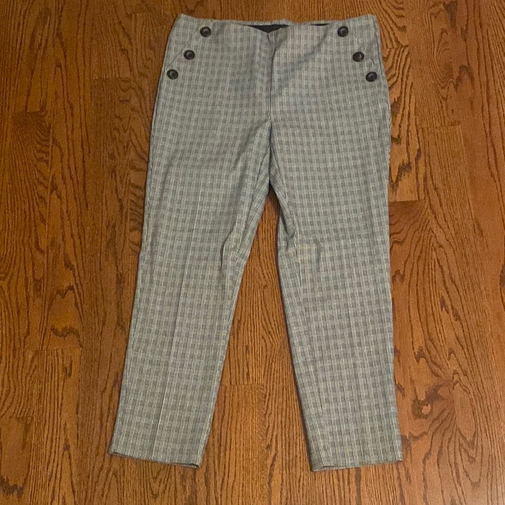 plaid printed pants